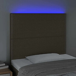 Avis Maison Chic Tête de lit moderne à LED lumineuse pour chambre - Décoration de lit Taupe 90x5x118/128 cm Tissu -MN99225