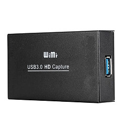 Wewoo Acquisition vidéo noir USB 3.0 HDMI 1080P Video Capture Device Stream Box, pas besoin d'installer le pilote