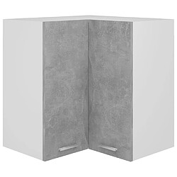 vidaXL Armoire d'angle suspendue Gris béton Bois d’ingénierie