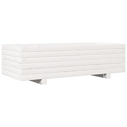 vidaXL Jardinière blanc 90x40x26,5 cm bois de pin massif