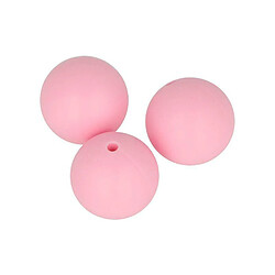 Artemio 3 perles silicone rondes - 15 mm - rose