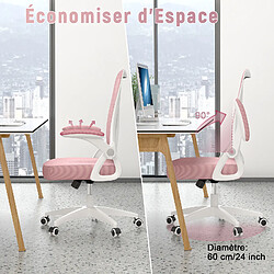 Acheter BIGZZIA Chaise de Bureau Ergonomique Siège - Fauteuil avec 2D Accoudoirs - Support lombaire - Réglable en hauteur Rose