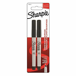 Acheter Sharpie Marqueurs Permanents, Pointe Ultrafine, Noirs, Lot de2