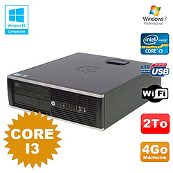 PC HP Compaq 6200 Pro SFF Core i3 3.1GHz 4Go Disque 2To DVD WIFI W7 Pro - Occasion