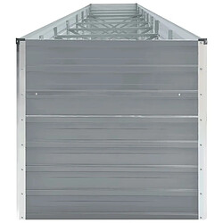 Avis vidaXL Lit surélevé de jardin Acier galvanisé 600x80x77 cm Gris