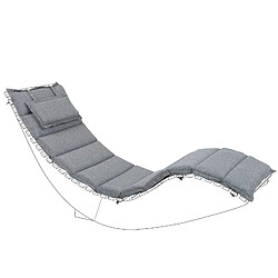 Acheter Beliani Chaise longue Bois Gris BRESCIA