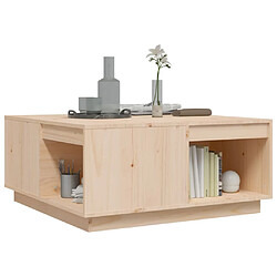 Acheter ComfortXL Table Basse 80x81x36,5 Cm Bois Massif De Pin