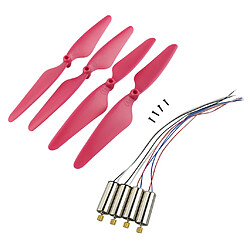 Moteur à lame à hélice 4 pièces pour hubsan x4 h502s h502e pièces drone rouge