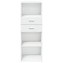 Avis vidaXL Buffet haut blanc 45x42,5x124 cm bois d'ingénierie