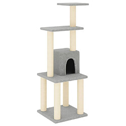 Arbre à chat avec griffoirs,niche pour chat en sisal Gris clair 105 cm -MN94275