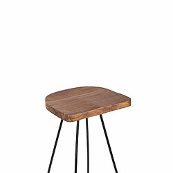 BOIS & CHIFFONS Tabouret de bar acacia et métal | Offre M&M Tila pas cher