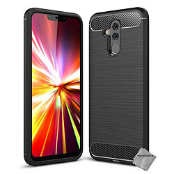 Htdmobiles Coque silicone gel carbone pour Huawei Mate 20 Lite + film ecran - NOIR