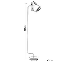 Avis Beliani Lampadaire en métal noir 154 cm RIMAVA