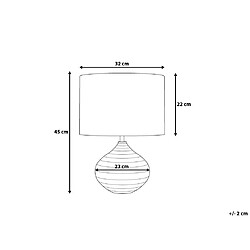 Beliani Lampe à poser KUBAN Céramique Argenté