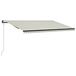 Maison Chic Store banne | Auvent rétractable de porte | Marquise Brise-soleil et capteur de vent et LED 600x300 cm Crème -GKD61058