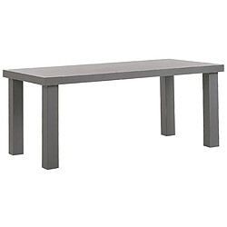 Beliani Table de jardin 180 x 90 cm Béton Gris TARANTO