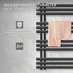 LuxeBath Iron EM radiateur sèche-serviettes 50x100cm thermoplongeur 300W de salle de bain pas cher