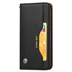 Wewoo Coque Rigide Étui en cuir à rabattre texture de peau horizontale pour Xiaomi Redmi Note 7 et 7 Pro avec cadre photo et support logements cartes et porte-monnaie Noir