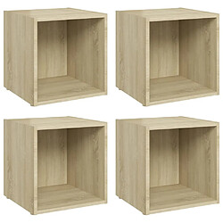 Maison Chic Meubles TV 4 pcs pour salon Chêne sonoma 37x35x37 cm Aggloméré -MN82316