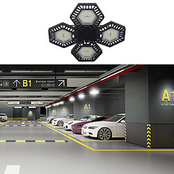 Avis L'ampoule E27 Pliante De Plafonniers De Garage LED Déformables 4 Panneaux 80W Noir