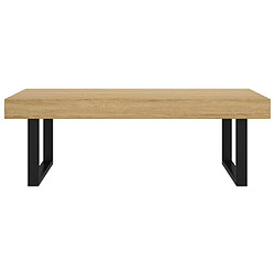 Avis Maison Chic Table basse,Table Console Table d'appoint, Table pour salon Marron clair et noir 120x60x40 cm MDF et fer -MN71190