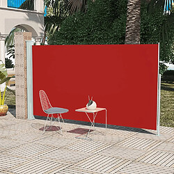 Maison Chic Auvent latéral rétractable de balcon | Store extérieur | Auvent solaire de patio 160x300 cm Rouge -GKD66620