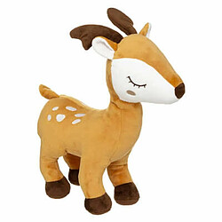 Peluche Enfant Cerf Forêt 35cm Marron Caramel