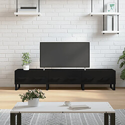 vidaXL Meuble TV noir 150x36x30 cm bois d'ingénierie