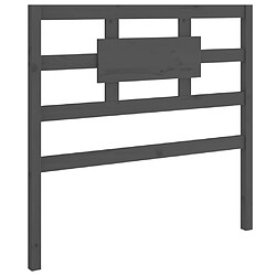 Maison Chic Tête de lit scandinave pour lit adulte,Meuble de chambre Gris 80,5x4x100 cm Bois massif de pin -MN54270