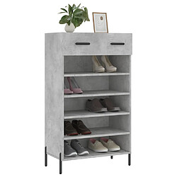 Avis Maison Chic Armoire à Chaussures Gris béton,Meuble de Rangement à Chaussures 60x35x105 cm bois d'ingénierie -MN61494