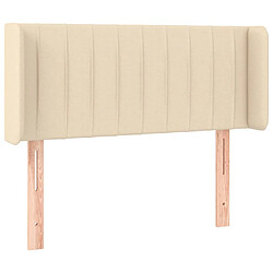 Maison Chic Tête de lit scandinave avec oreilles,meuble de chambre Crème 83x16x78/88 cm Tissu -MN87760