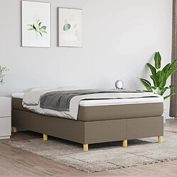 vidaXL Cadre de lit sans matelas taupe 120x200 cm tissu