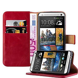 Cadorabo Coque HTC ONE M7 Etui en Rouge