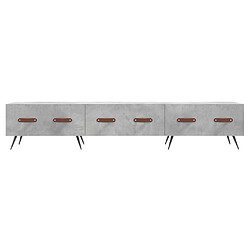 Maison Chic Meuble TV scandinave - Banc TV pour salon gris béton 150x36x30 cm bois d'ingénierie -MN50644 pas cher