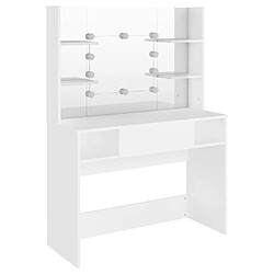 Acheter vidaXL Table de maquillage avec éclairage LED 100x40x135 cm MDF Blanc