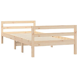 Avis vidaXL Cadre de lit sans matelas 75x190 cm bois de pin massif