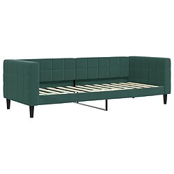 vidaXL Lit de repos sans matelas vert foncé 80x200 cm velours