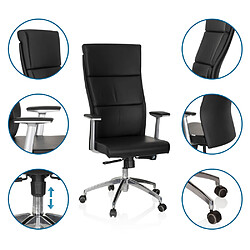 Avis Siège de bureau / Fauteuil de direction MONZA 20, cuir noir hjh OFFICE