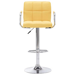 vidaXL Chaise de bar Jaune Tissu