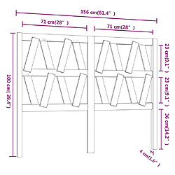 Acheter vidaXL Tête de lit Blanc 156x4x100 cm Bois massif de pin