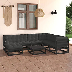 Maison Chic Salon de jardin 8 pcs + coussins - Mobilier/Meubles de jardin - Table et chaises d'extérieur Bois de pin massif -MN42343