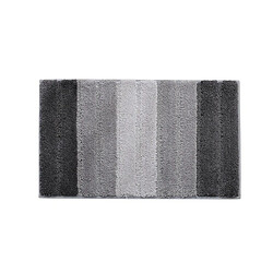 Wewoo Tapis en microfibre pour de sol de salle de bains de cuisine anti-glisse d'intérieur à rayurestaille 46x71cm Gris