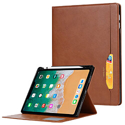 Etui en PU support avec porte-stylo marron pour votre Apple iPad mini (2021)