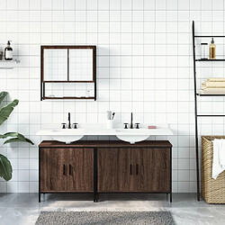 Avis Maison Chic Armoire de Bain | Ensemble de 3 meubles salle de bain Chêne marron -GKD37589