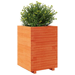 Avis vidaXL Jardinière cire marron 50x50x72,5 cm bois de pin massif