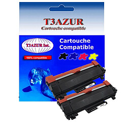 2 Toners Laser compatibles pour Brother HL L2310D, HL L2350DW, TN2420 - 3 000 pages - T3AZUR