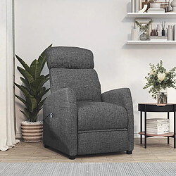 vidaXL Fauteuil Gris foncé Tissu