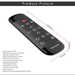 Universal Télécommande ZYF Z10 2.4G rétroéclairée Air Voice avec clavier sans fil, tableau tactile, anti-perte de pouvoir, pour TV Box, Smart TV | Télécommande (noir)