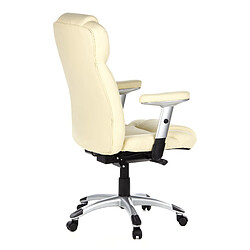 Siège de bureau / Fauteuil de direction EMBASSY 200, simili cuir crème hjh OFFICE pas cher