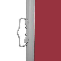 Helloshop26 Auvent paravent store brise-vue latéral rétractable de patio jardin terrasse balcon protection visuelle écran 100 x 600 cm rouge 02_0007451